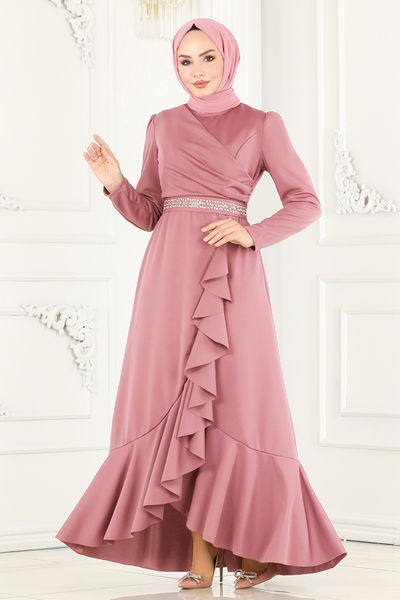 A.S.M.K. - Evening Dress 2497ASMK1074-MS Light Rose Dried - 389798