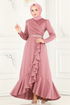 Evening Dress 2497ASMK1074-MS Light Rose Dried - Thumbnail