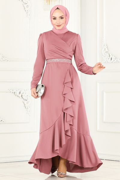 A.S.M.K. - Evening Dress 2497ASMK1074-MS Light Rose Dried - 389799