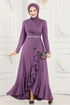 Evening Dress 2497ASMK1074-MS Lilac - Thumbnail