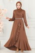 Evening Dress 2497ASMK1074-MS Tan - Thumbnail
