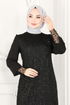 فستان سهرة أسود 2517ELC1143-MS - Thumbnail
