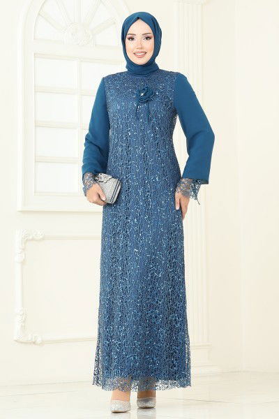 E.L.C. - فستان سهرة بترولي 2517ELC1143-MS