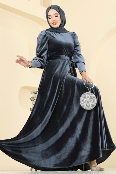 M.E.Y. - Evening Dress 2586MEY846-MS Anthracite