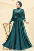 Evening Dress 2586MEY846-MS Emerald - Thumbnail