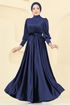 Evening Dress 2586MEY846-MS Navy Blue - Thumbnail