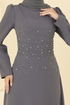 فستان سهرة رمادي غامق 2727SL432-MS - Thumbnail