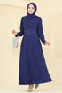 Evening Dress 2727SL432-MS Navy Blue - Thumbnail