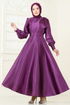 Evening Dress 2745ASMK1074-MS Dark Lilac - Thumbnail