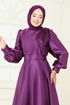 Evening Dress 2745ASMK1074-MS Dark Lilac - Thumbnail