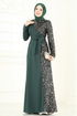 Evening Dress 2808ASMK1074-MS Emerald - Thumbnail