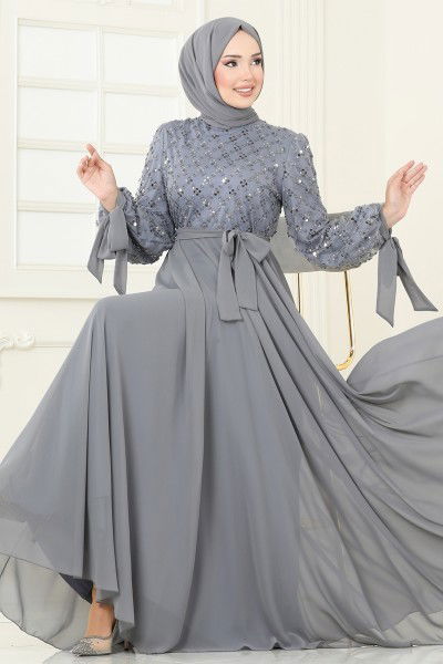 E.L.C. - Evening Dress 2814ELC1143-MS Gray