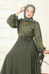 فستان سهرة اخضر عفني 2814ELC1143-MS - Thumbnail