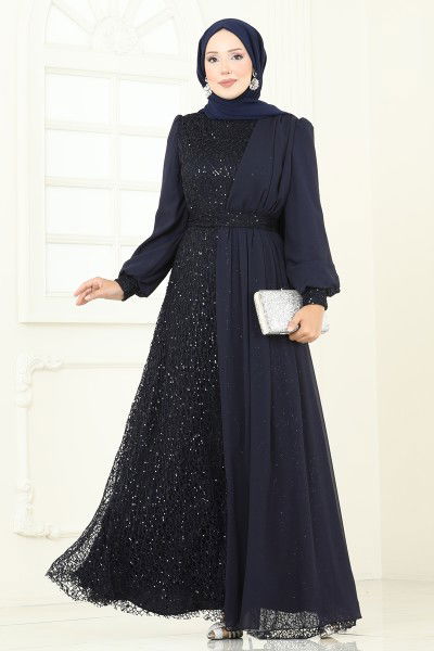 E.L.C. - Evening Dress 2819ELC1143-MS Navy Blue
