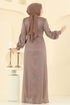 فستان سهرة بيج 2829ELCK1161-MS - Thumbnail