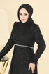 فستان سهرة أسود 2830ELC1143-MS - Thumbnail