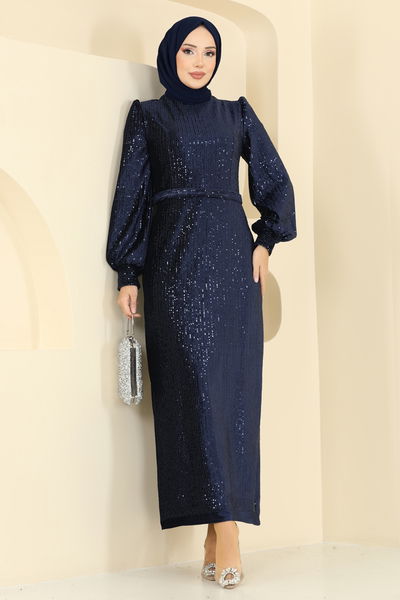 E.L.C. - Evening Dress 2834ELC1143-MS Navy Blue - 407753