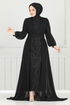 Evening Dress 4026YGS898-M Black - Thumbnail