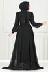 Evening Dress 4026YGS898-M Black - Thumbnail