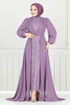 Evening Dress 4026YGS898-M Dark Lilac - Thumbnail