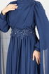Evening Dress 4027YGS898-M Navy Blue - Thumbnail