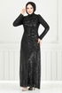 Evening Dress 4028YGS898-M Black - Thumbnail