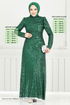 Evening Dress 4028YGS898-M Emerald - Thumbnail