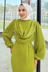 Evening Dress 4550ALG474-MS Oil Green - Thumbnail