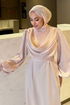 فستان سهرة بيج 4550ALG474-MS - Thumbnail