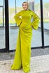 Evening Dress 4623ALG474-MS Oil Green - Thumbnail