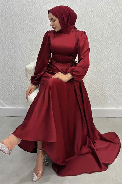 A.L.G. - Evening Dress 4637ALG474-MS Burgundy