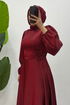 Evening Dress 4637ALG474-MS Burgundy - Thumbnail
