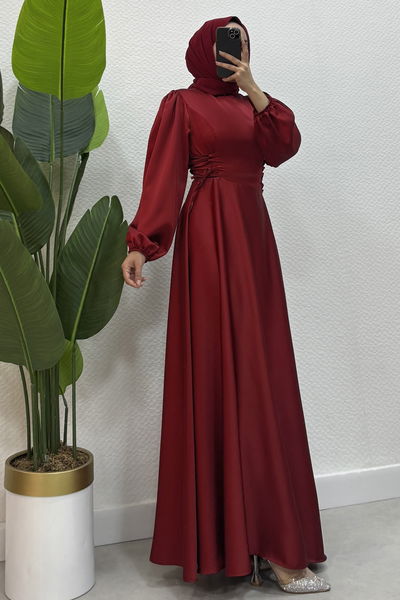 A.L.G. - Evening Dress 4637ALG474-MS Burgundy - 370994