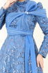 Evening Dress 5099D170-MS Indigo - Thumbnail