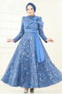 Evening Dress 5099D170-MS Indigo - Thumbnail