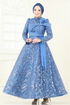 Evening Dress 5099D170-MS Indigo - Thumbnail