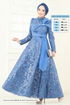 Evening Dress 5099D170-MS Indigo - Thumbnail