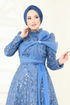 فستان سهرة ازرق 5099D170-MS - Thumbnail