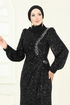 فستان سهرة أسود 5238D170-MS - Thumbnail