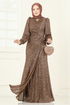 فستان سهرة بيج غامق 5238D170-MS - Thumbnail