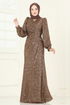 فستان سهرة بيج غامق 5238D170-MS - Thumbnail