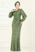 Evening Dress 5238D170-MS Khaki - Thumbnail
