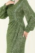 Evening Dress 5238D170-MS Khaki - Thumbnail