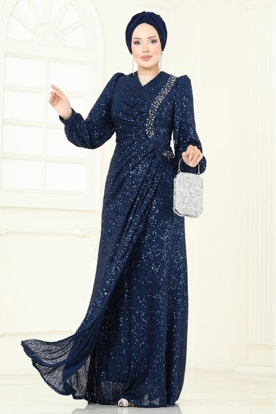 D.M.N. - Evening Dress 5238D170-MS Navy Blue