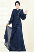 Evening Dress 5238D170-MS Navy Blue - Thumbnail