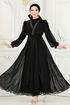 فستان سهرة أسود 5408AB368-MS - Thumbnail