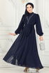 Evening Dress 5408AB368-MS Navy Blue - Thumbnail