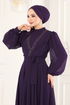 Evening Dress 5408AB368-MS Purple - Thumbnail