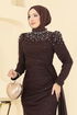 Evening Dress 5430D170-MS Brown - Thumbnail