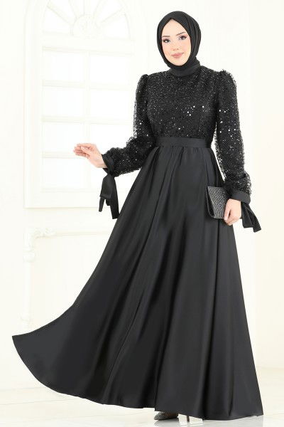 E.D.F. - فستان سهرة أسود 5670EDF311-MS